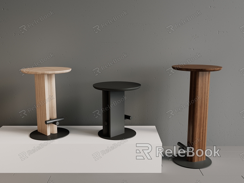 Silly Bar Stool Solid Wood Bar Stool model