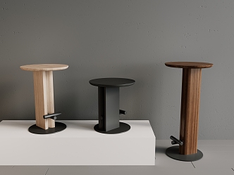 Silly Bar Stool Solid Wood Bar Stool 3d model