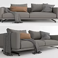 Modern double sofa 3d model
