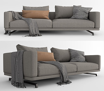 Modern double sofa 3d model