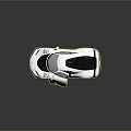 Silver Sports Car With Streamlined Design Black Accents And Aerodynamic Body