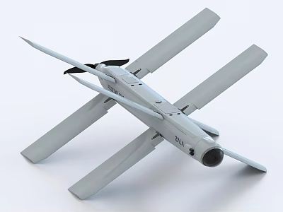 Modern Military Drone Weapon System With Long Wings And Aerodynamic Structure For Combat Missions 3d model