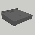 Sleek Black Modern Side Table With Minimalist Design And Small Storage Space