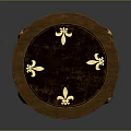 Classical Wooden Round Table with Intricate Carved Legs and Decorative Floral Patterns on Top