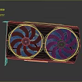 High Performance Electronic Graphics Card With Dual Fans Black Design And Red Accents