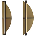 Modern Gold Brass Wall Lamp With Semicircular Design For Home Interior Lighting Decor