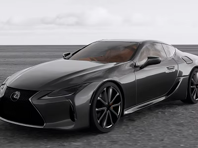 Black Lexus Sports Car With Sleek Aerodynamic Design And Alloy Wheels On Open Road 3d model