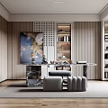 Modern study 3d model