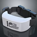 ZEN BUDDY White Neckband Entertainment Device With Audio Relaxation And Portable Design Features