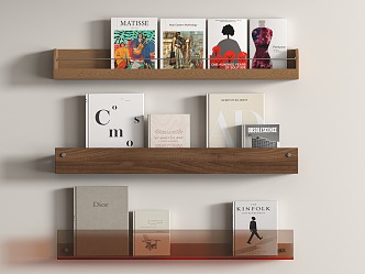 Bookshelf Books Book Decorations 3d model