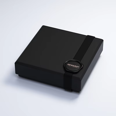 Modern Black Decorative Ornament Set With Storage Box And MODERNLY Logo 3d model