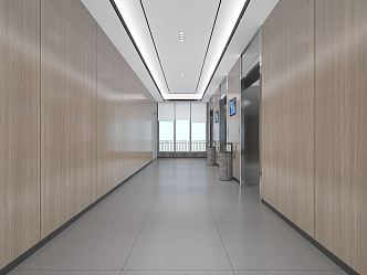 modern elevator hall 3d model