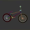 Modern Red BMX Bicycle With Stylish Design On Sleek Reflective Surface 3d model