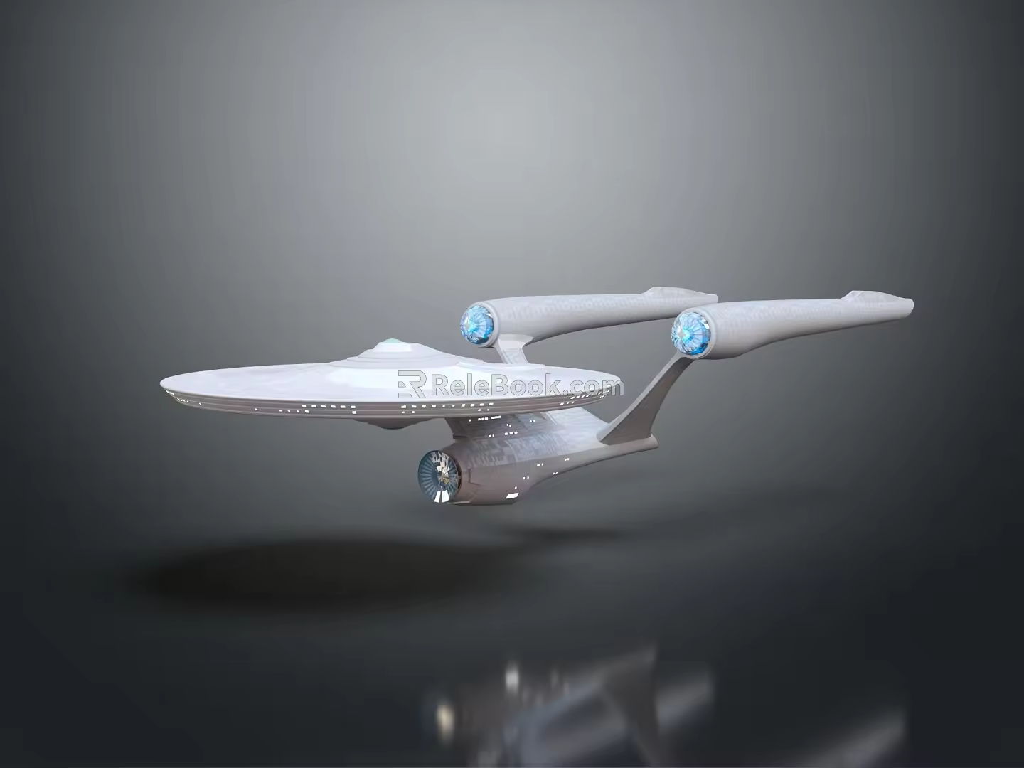 Modern Spaceship Star Trek Spaceship Vehicle 3d model