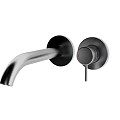 Modern Chrome Wall Mounted Water Faucet With Temperature Control Knob 3d model
