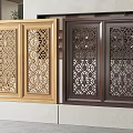 New Chinese Hollow Window Hollow Pattern Window Combination 3d model