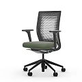 Modern Mesh Back Office Chairs With Adjustable Arms And Rolling Casters 3d model