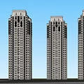 Modern Metropolis Style High-rise Metropolis High-rise 3d model
