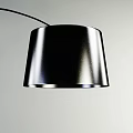 Modern Arched Floor Lamp With Metal Shade And Circular Base Design