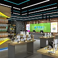 China Telecom Specialty Store With Mobile Phones Display Shelves And Products