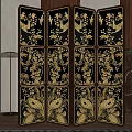 Middle ancient screen partition 3d model