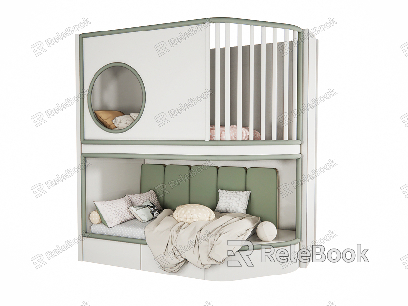 Modern Bed and Bed Children's Bed Bunk Bed High and Low Bed Bunk Bed model