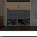 Modern Restaurant Interior Design With Green Plant Wall Wooden Ceiling And Comfortable Seats