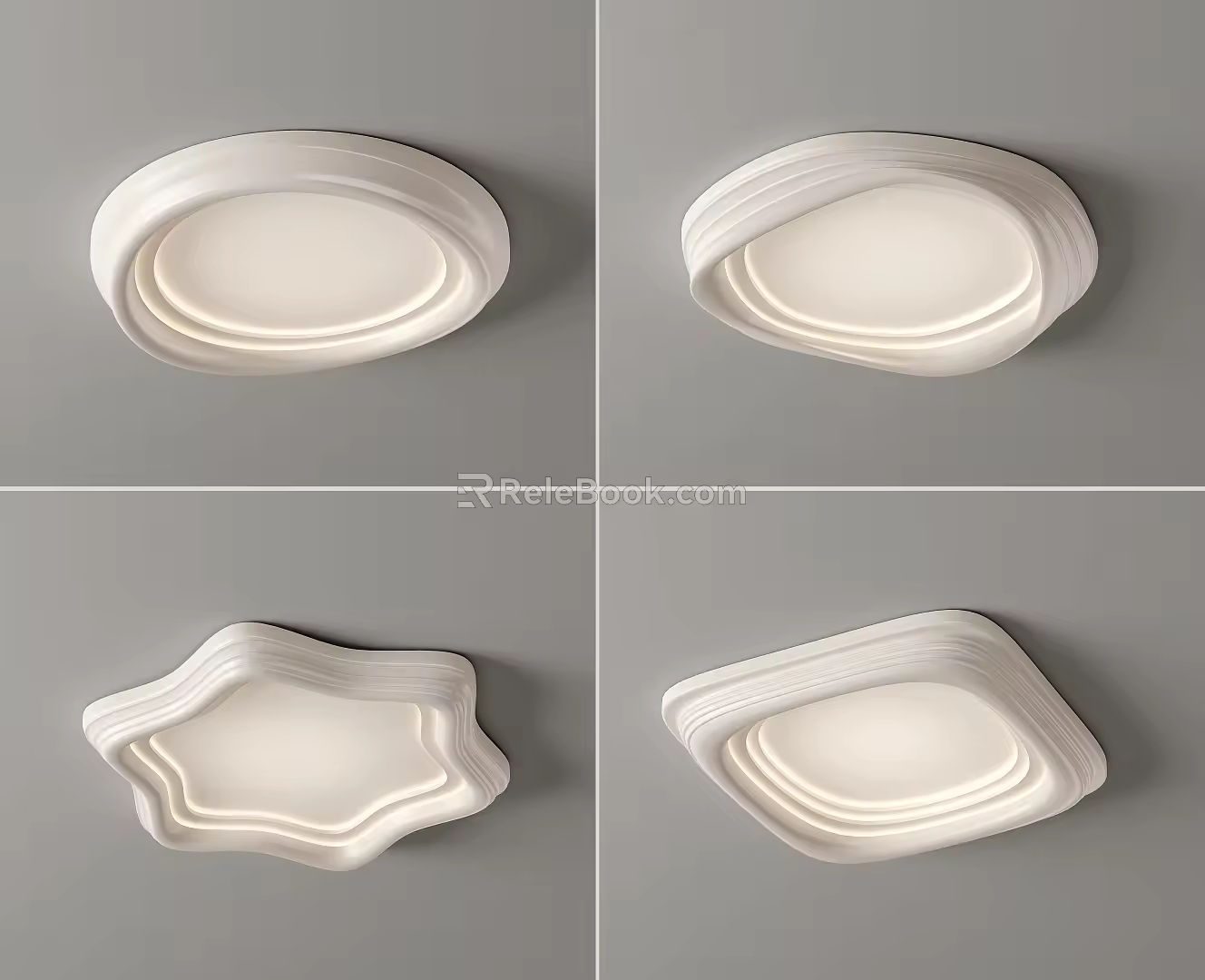 modern ceiling lamp cream ceiling lamp 3d model