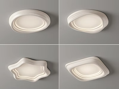 modern ceiling lamp cream ceiling lamp 3d model