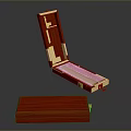 Red Gold Decorative Storage Box Furniture With Open Closed Design And Interior Compartments