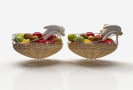 Modern fruit decorations 3d model