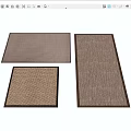 Brown Woven Floor Mats In Different Shapes For Home Decor Use