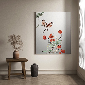 abstract decorative painting 3d model