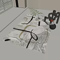 Quiet Square Carpet Blanket 3d model