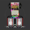 DDR MIX Dance Arcade Machine With Screen Dance Pads Handrails And Speakers