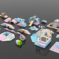 Modular Kids Indoor Playground Equipment With Slides Tunnels Climbing Structures And Soft Colors