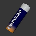 Energized Battery with Blue Orange Gradient and Silver Top for Daily Use 3d model