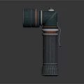 Industrial Metal Mechanical Component With Cylindrical Body Curved Structure And Textured Surface