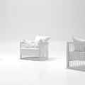New Chinese Style Single Sofa Chair 3d model