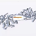 Various metal screw combinations 3d model