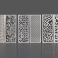 Decorative Room Dividers With Various Laser Cut Patterns For Interior Partition 3d model