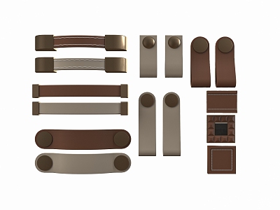 Modern leather handle 3d model