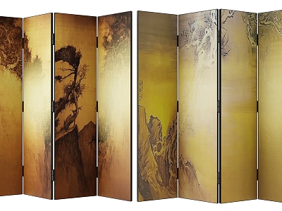 New Chinese-style screen partition 3d model