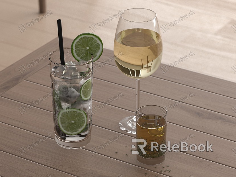 Modern Beverage Food Beverage Coke Tea Lemonade model