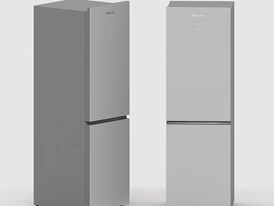 Sleek Modern Double Door Refrigerators As Essential Household Electrical Appliances 3d model