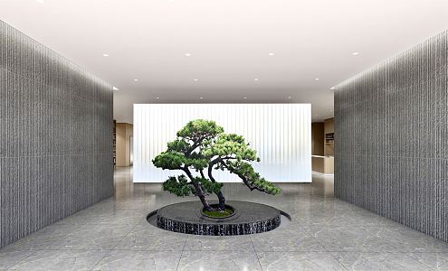 Modern Hall Foyer 3d model