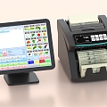 Cash register cash register checkout machine bill machine bill machine counting machine bill machine 3d model