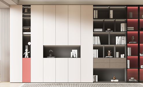 Modern bookcase 3d model