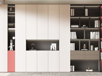 Modern bookcase 3d model