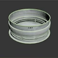 White Circular Component With Perforated Rings And Smooth Base Design 3d model